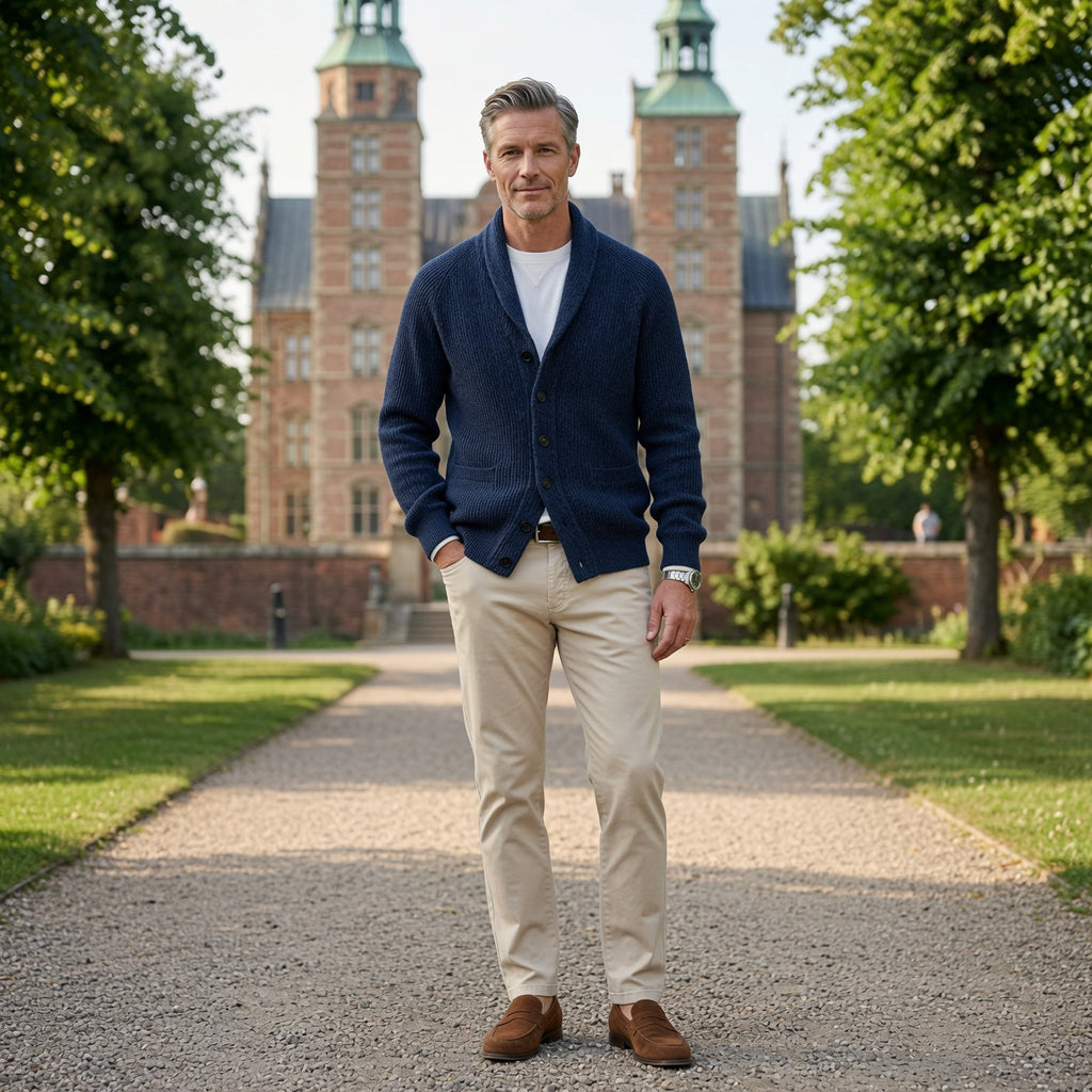 Herren Cardigan mit Revers und Knopfverschluss | A&Z - 1 - Atelier-Zofia