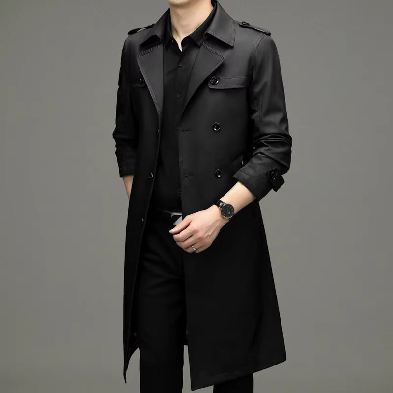 Trenchcoat Herren mit doppelter Knopfleiste und klassischem Schnitt | A&Z - 6 - Atelier-Zofia