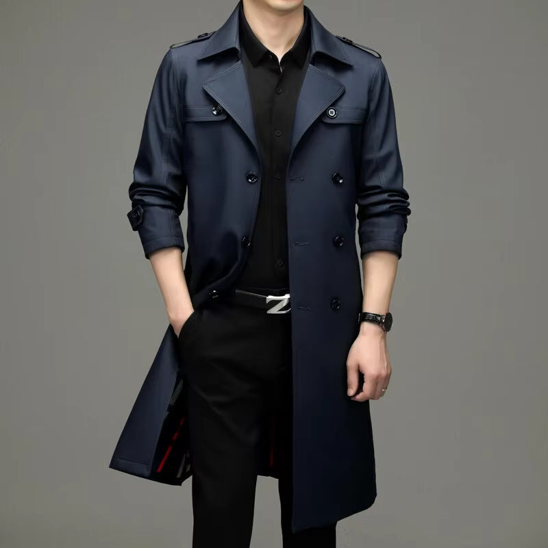 Trenchcoat Herren mit doppelter Knopfleiste und klassischem Schnitt | A&Z - 9 - Atelier-Zofia