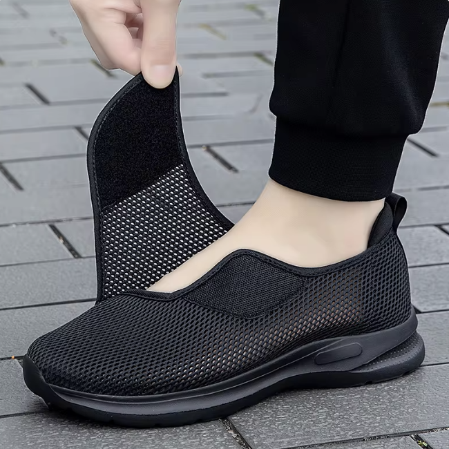 Regulowane buty komfortowe damskie - Extra szeroka forma i oddychająca siateczka - J&B - 7 - Livia-Moda