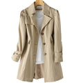 Trenchcoat damski z taliowanym krojem i eleganckim kołnierzem | L&V - 3 - Livia-Moda
