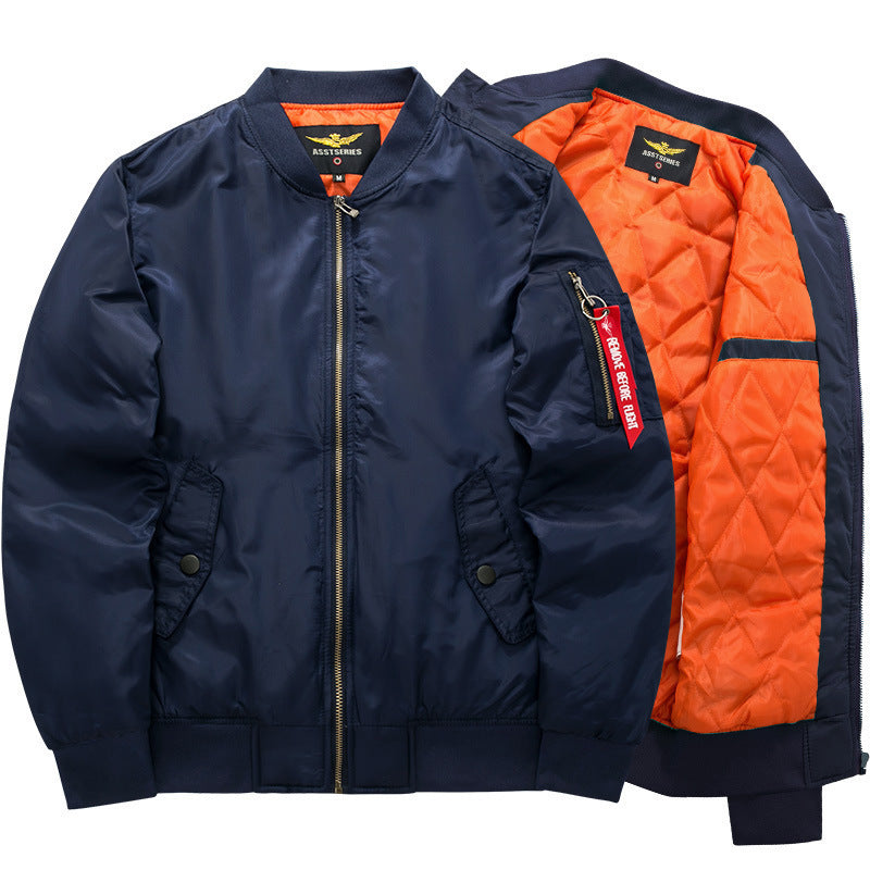 Bomber jacket męski z luźnym krojem i praktycznymi kieszeniami | L&V - 4 - Livia-Moda