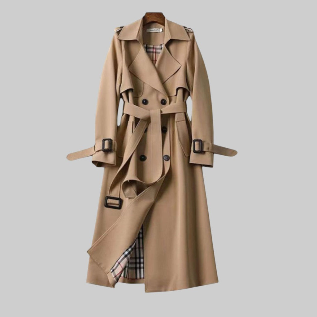 Trench Coat Damski z dopasowanym krojem i eleganckimi detalami | L&V - 1 - Livia-Moda