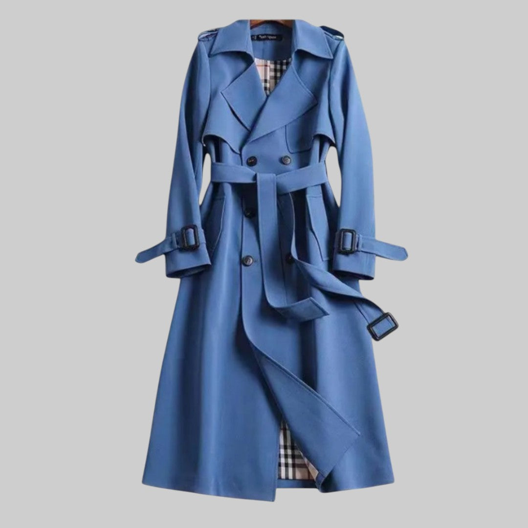 Trench Coat Damski z dopasowanym krojem i eleganckimi detalami | L&V - 3 - Livia-Moda