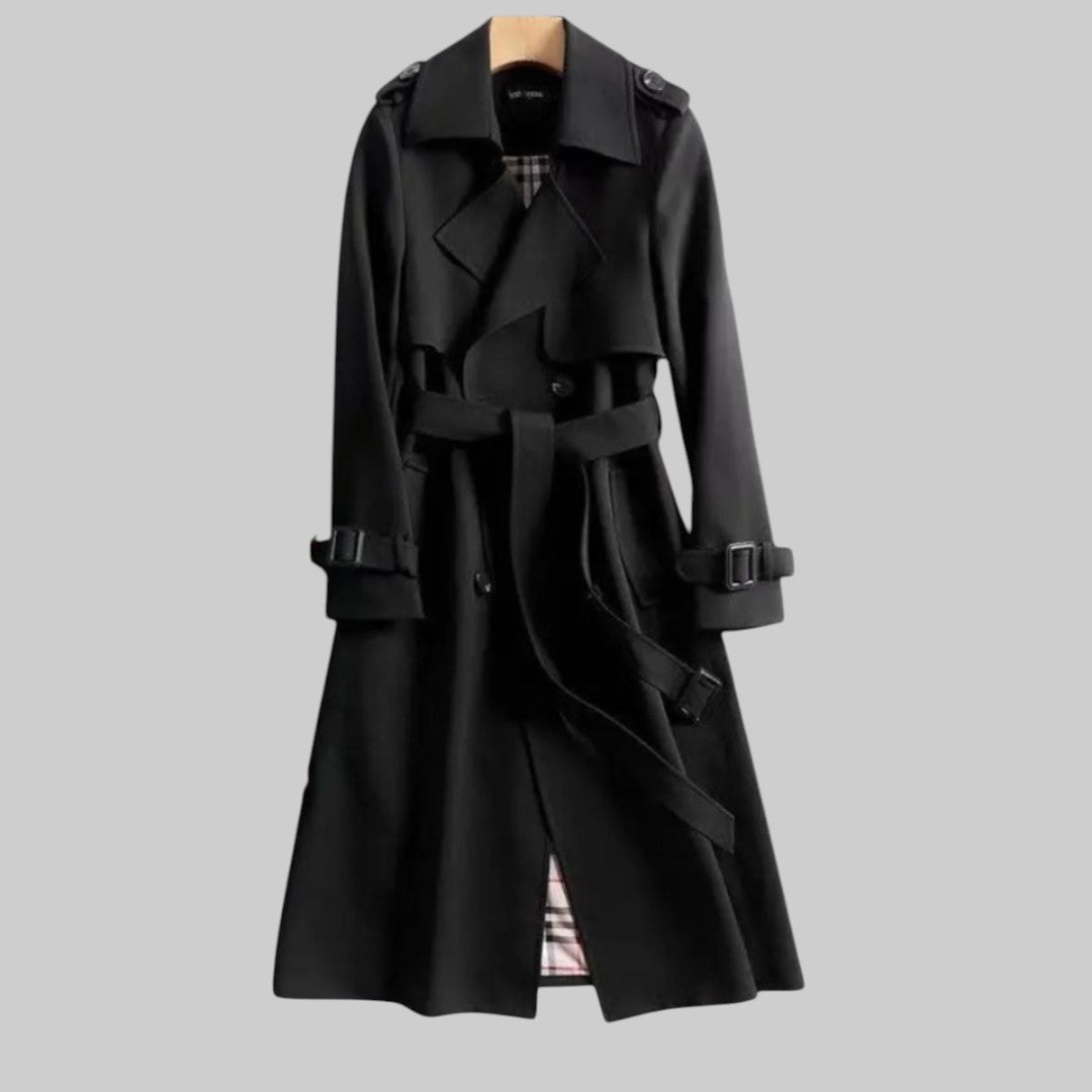 Trench Coat Damski z dopasowanym krojem i eleganckimi detalami | L&V - 4 - Livia-Moda