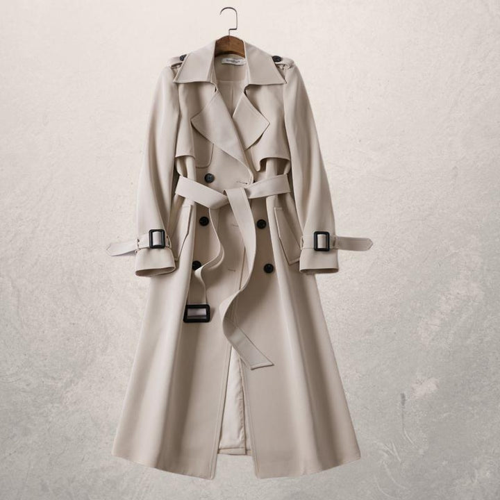 Trench Coat Damski z dopasowanym krojem i eleganckimi detalami | L&V - 6 - Livia-Moda