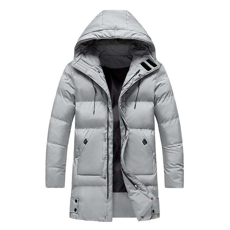 Kurtka zimowa męska z kapturem i długim krojem | L&V - 4 - Livia-Moda
