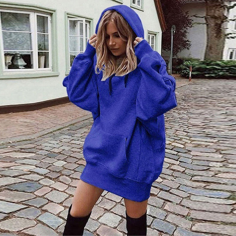 Hoodie damski z luźnym krojem i kapturem | L&V - 1 - Livia-Moda