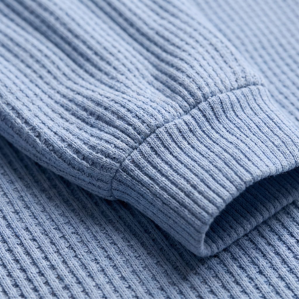 Pullover męski z dekoltem V i strukturalnym wzorem | L&V - 2 - Livia-Moda