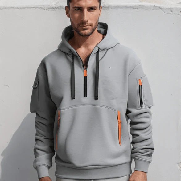 Hoodie Męski z kapturem i kieszeniami | L&V - 1 - Livia-Moda