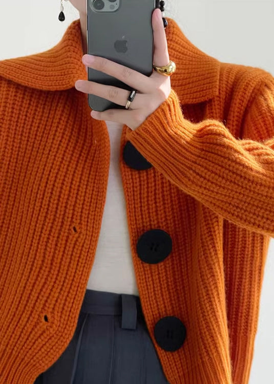 Cardigan damski z kołnierzem i guzikiem | L&V - 4 - Livia-Moda