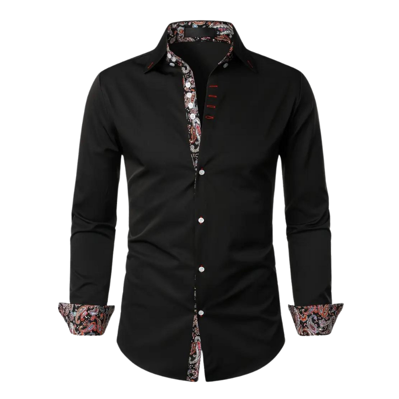 Alexander – Stylish Paisley Detail Shirt - Image 3