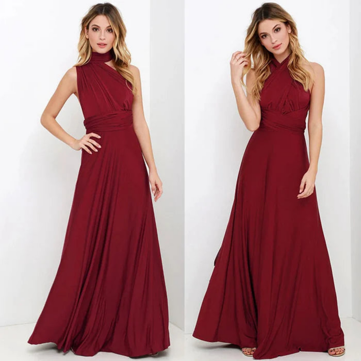 Valeria – Elegancka lniana sukienka multistylowa