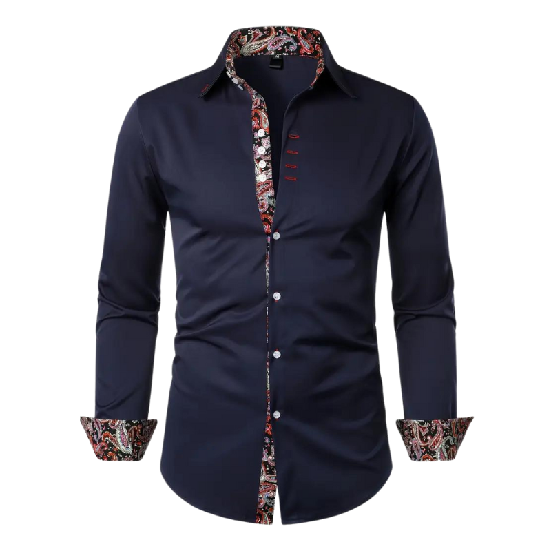 Alexander – Stylish Paisley Detail Shirt - Image 2