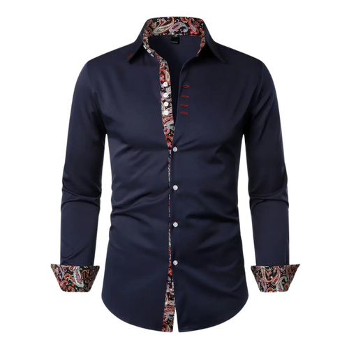 Alexander – Stylish Paisley Detail Shirt - Image 2