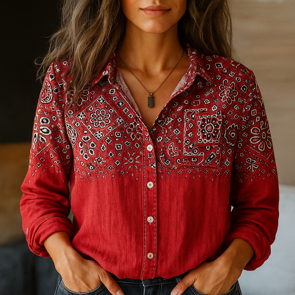 Laura – Stylowa koszula damska casual z długim rękawem