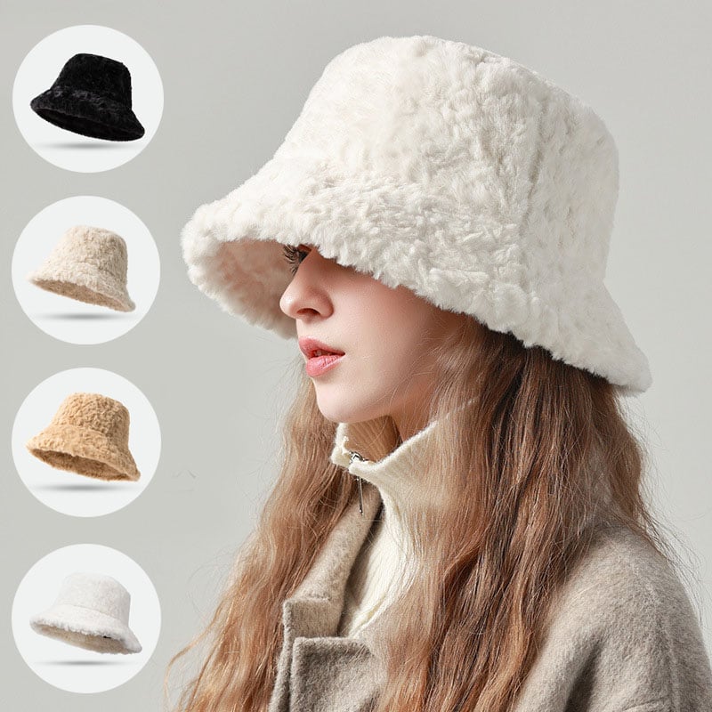 Mila – Damski zimowy bucket hat z miękkim futrzanym wykończeniem