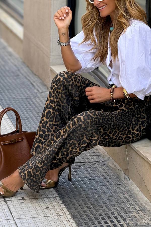 Charlotte –  Wild Feel leopard High Waist Wide Leg Trousers - Image 6