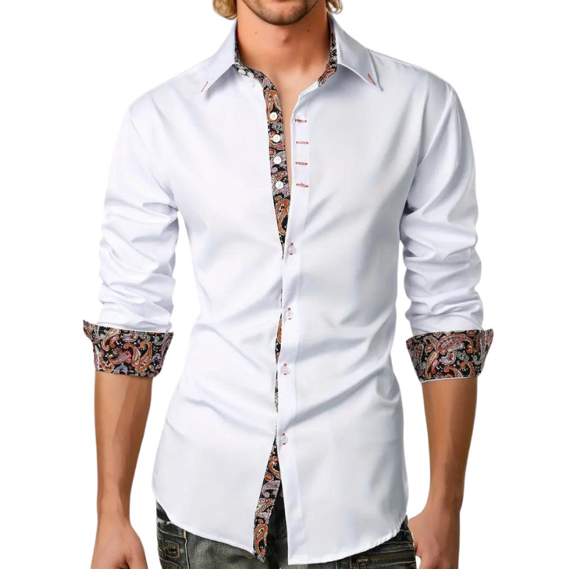 Alexander – Stylish Paisley Detail Shirt - Image 5