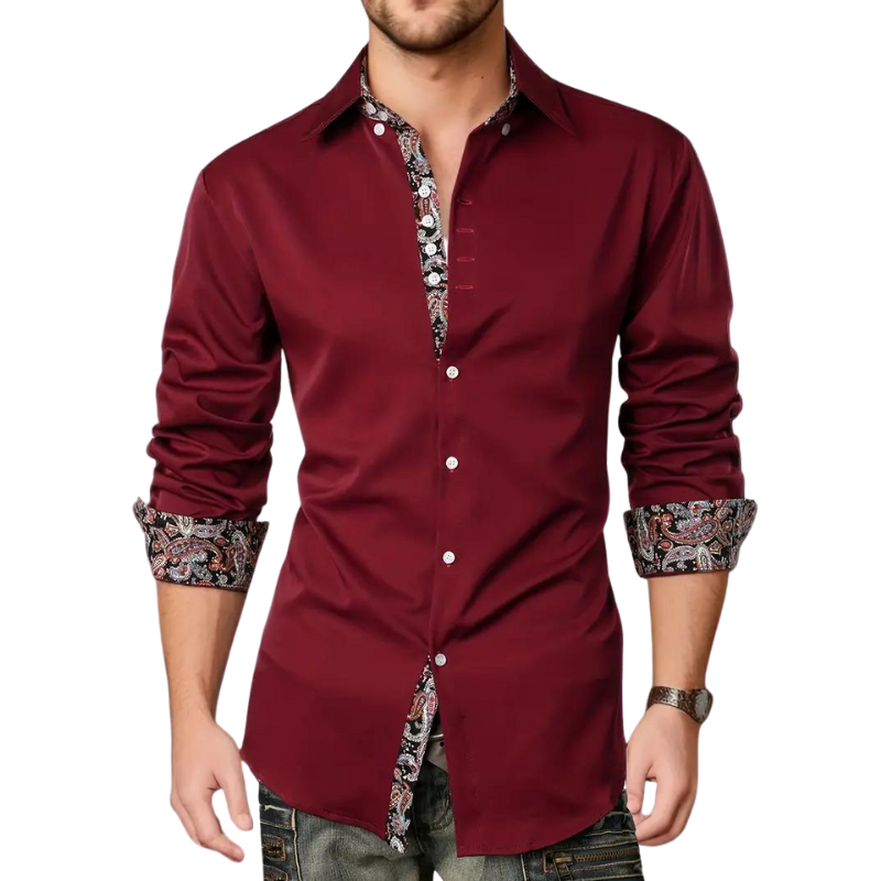 Alexander – Stylish Paisley Detail Shirt - Image 8