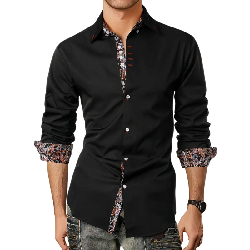 Alexander – Stylish Paisley Detail Shirt - Image 7
