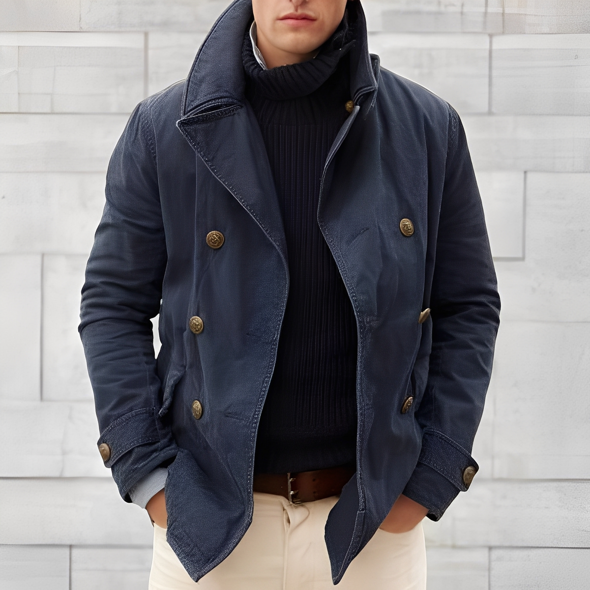 James – Elegancka dwurzędowa kurtka miejska męska
