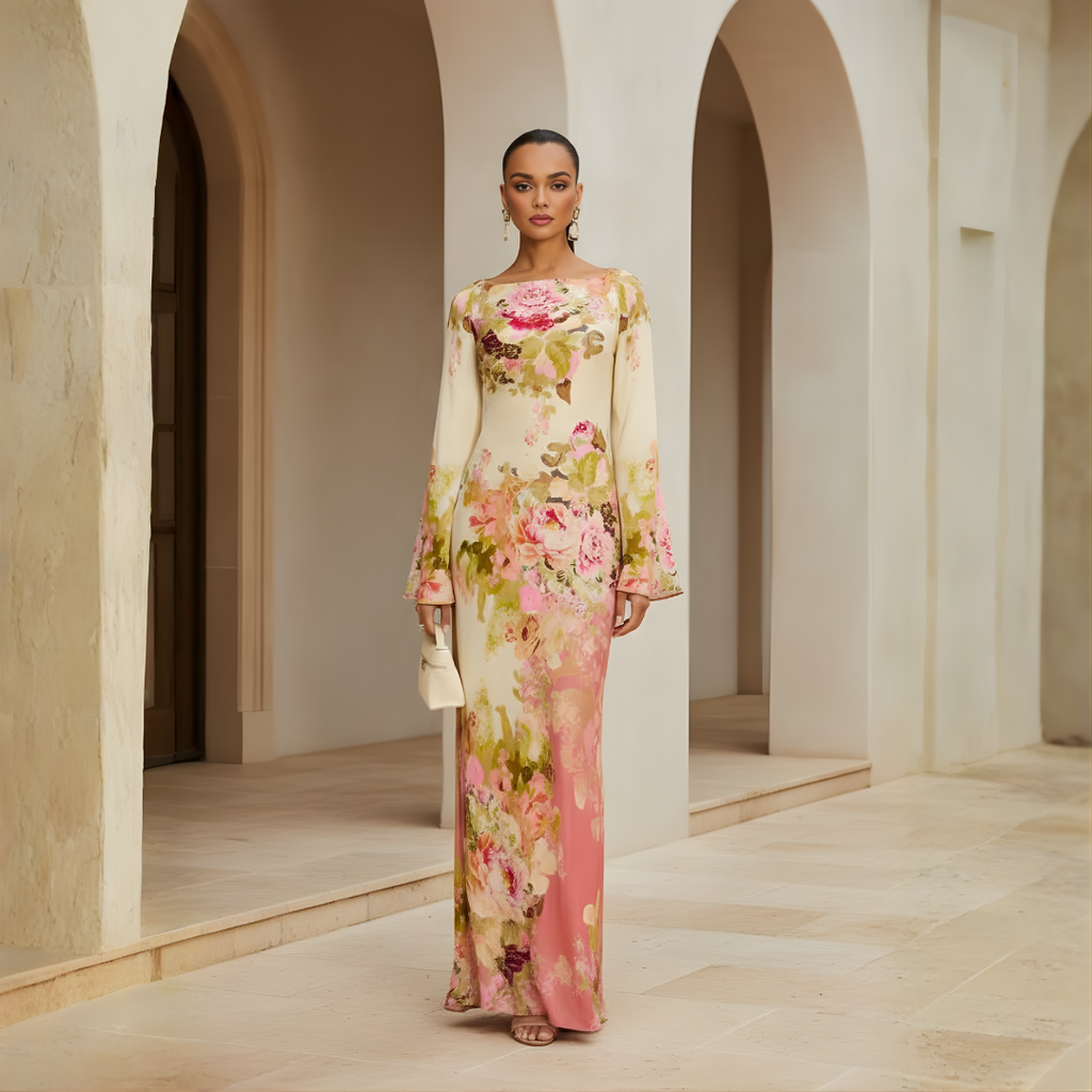 Clara – Long Sleeve Party Maxi Dress - Image 2