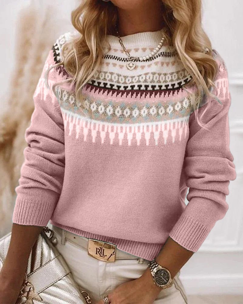 Karolina – Sweter z nordyckim wzorem damski