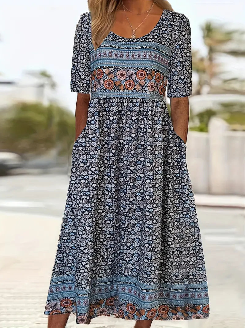 Amelia –  Round Neck Short Sleevei Dress - Image 12