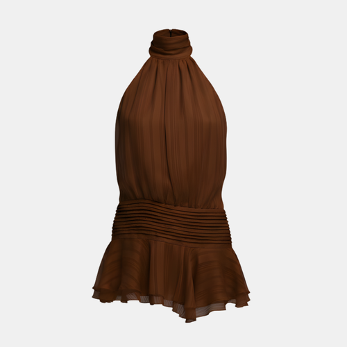 Amelie – Pleated Halter Summer Dress - Image 9