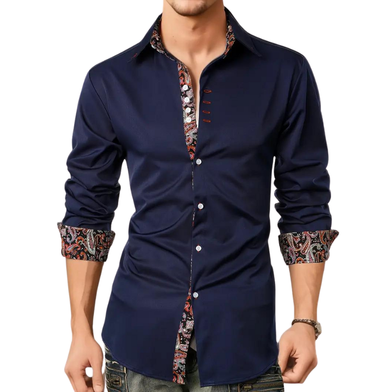 Alexander – Stylish Paisley Detail Shirt - Image 6