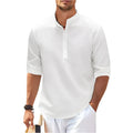 Simon – Long Sleeve Stand Collar Shirt - Image 1