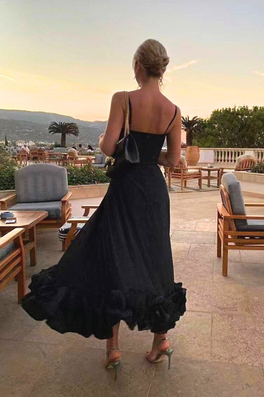 Maren – Ruffle Hem Wedding Guest Dress - Image 4