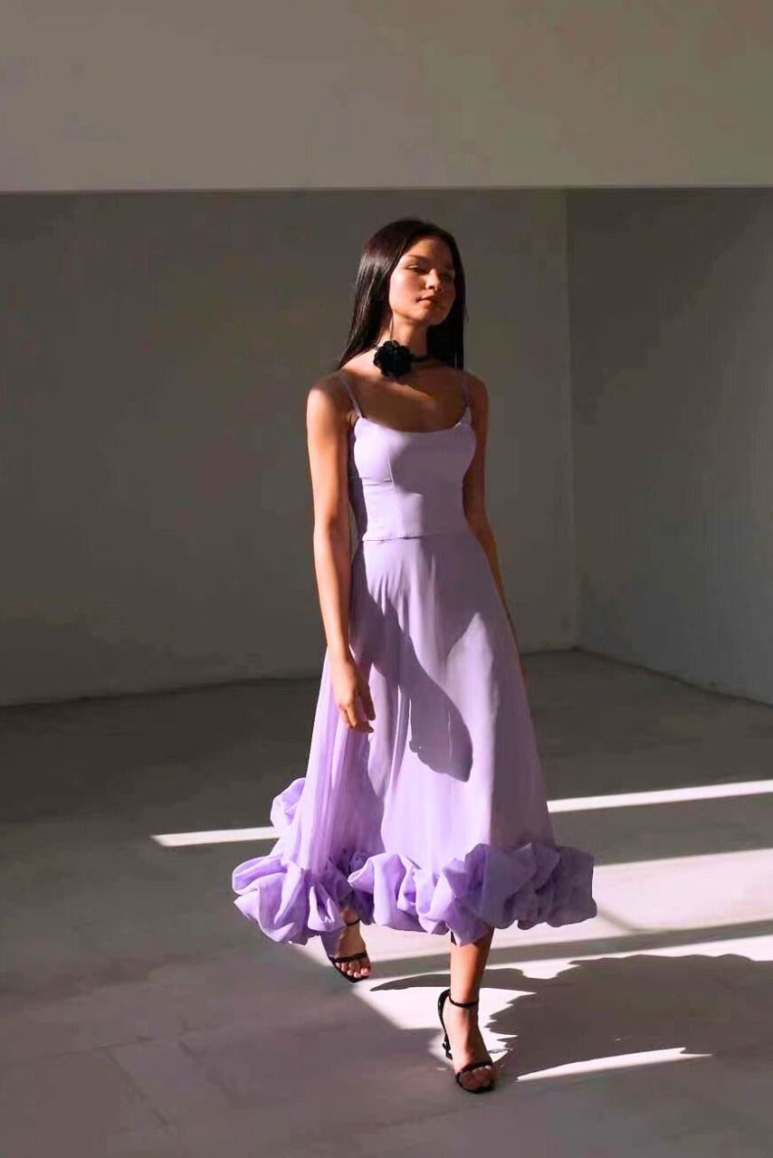 Maren – Ruffle Hem Wedding Guest Dress - Image 8