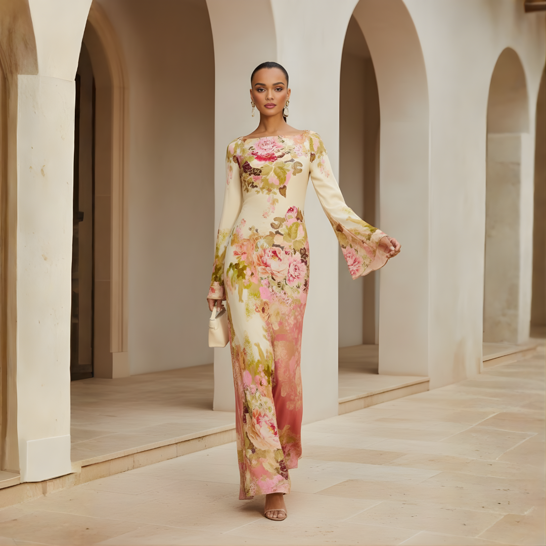 Clara – Long Sleeve Party Maxi Dress - Image 3