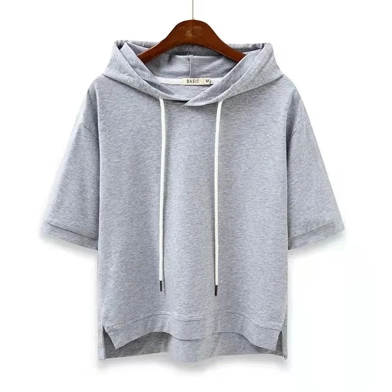 Lena – Bluza z kapturem z krótkim rękawem