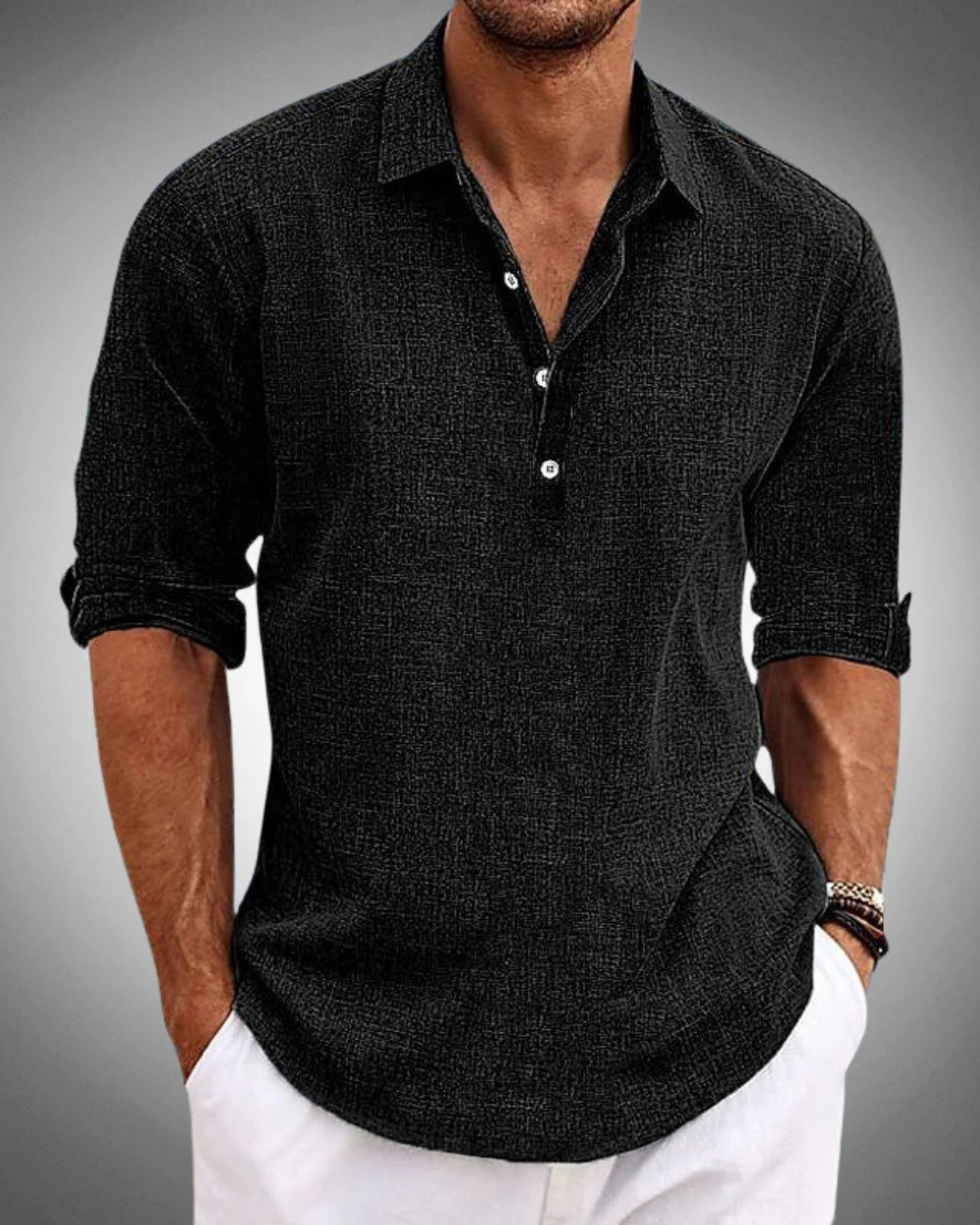 Ethan – Refined Button-Front Classic Shirt - Image 3