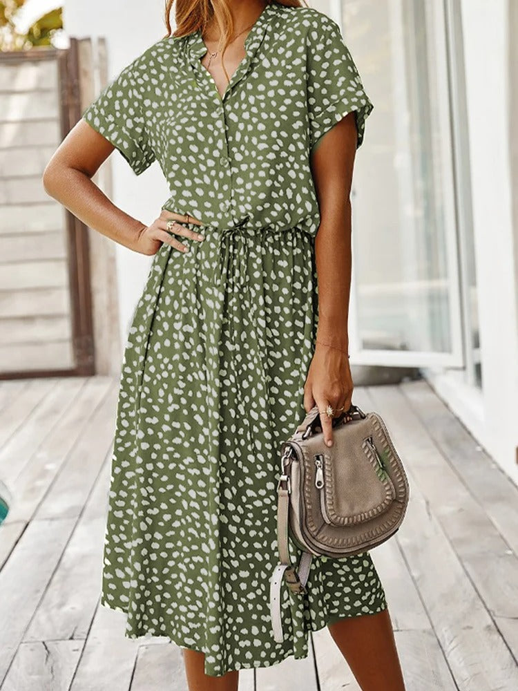 Gerda – Women Printed Midi Dress - Image 2