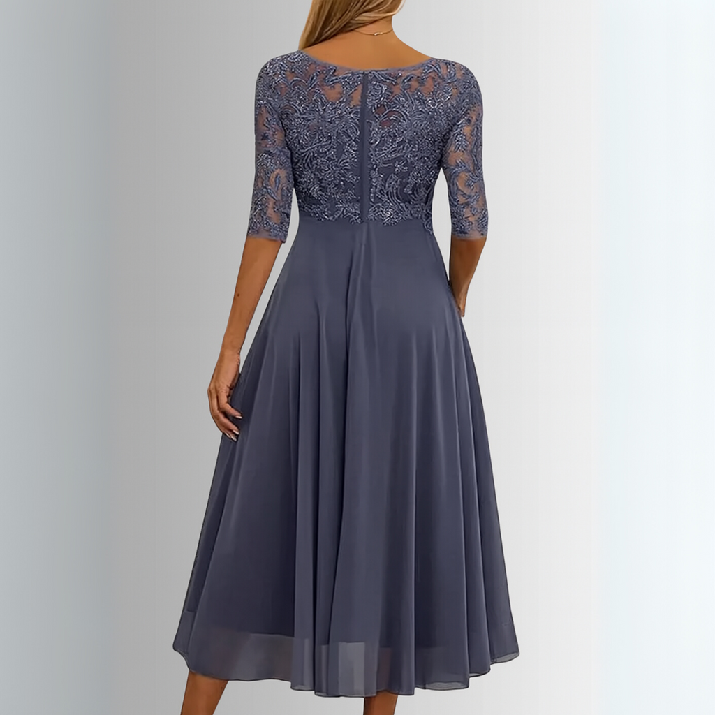 Luisa – Elegant Lace Bodice Dress for Women - Image 3