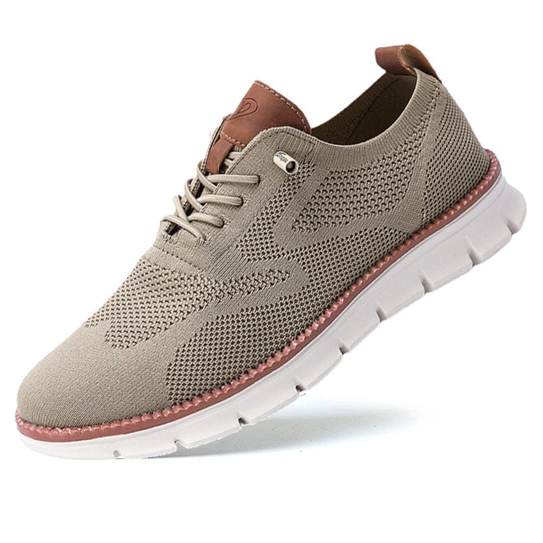 Dawid – Męskie Buty Casual z Dzianiny i Skórzanymi Detalami