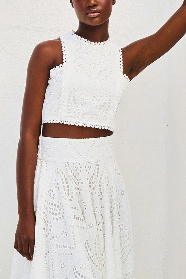 Claudia – Embroidered Lace Two-Piece Set for Women - Image 16