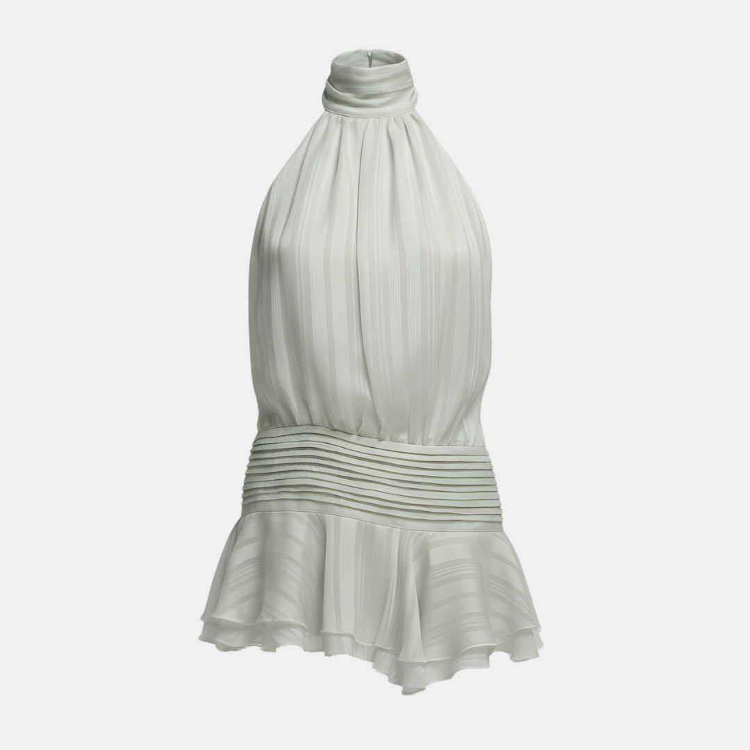 Amelie – Pleated Halter Summer Dress - Image 11