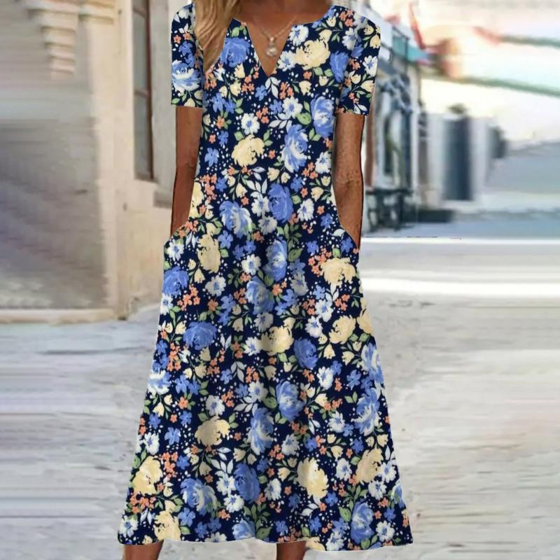 Gabriele – Floral V-neck Dress - Image 2