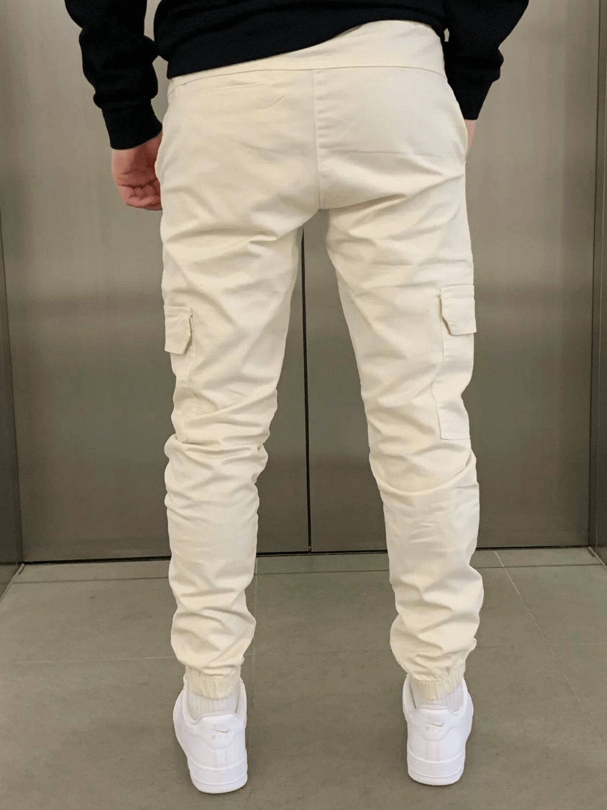 Tomasz – Męskie Spodnie Cargo Slim Fit z Elastycznym Pasem