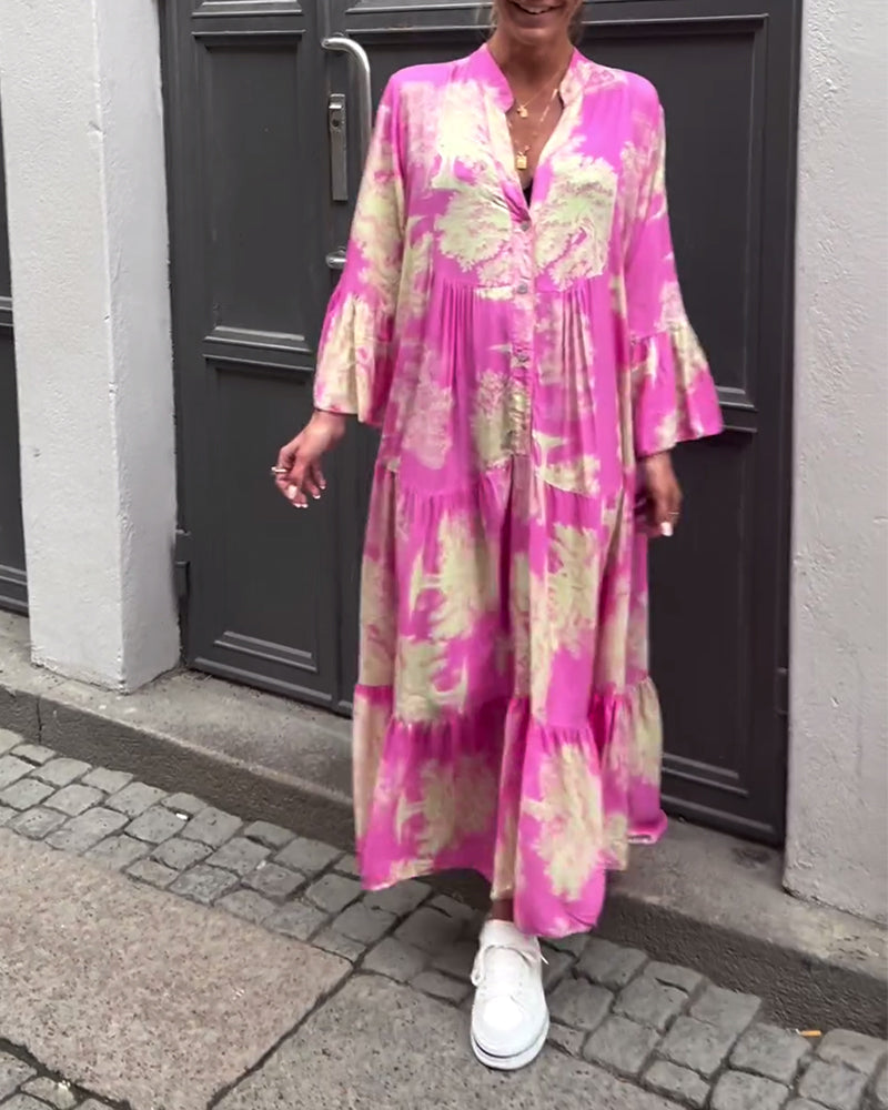 Luisa – Floral Loose-Fitting Patchwork Dress - Image 3