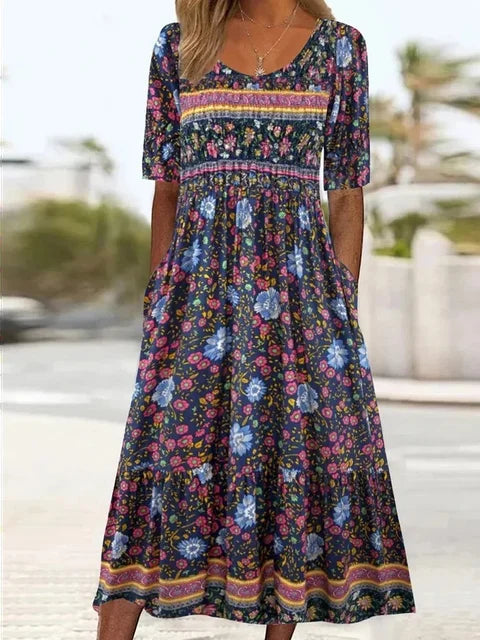 Amelia –  Round Neck Short Sleevei Dress - Image 15