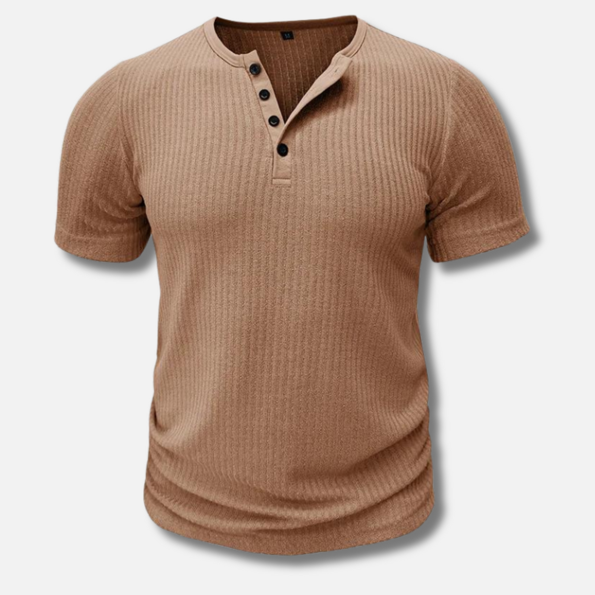 David – Ribbed Henley Shirt - Image 4
