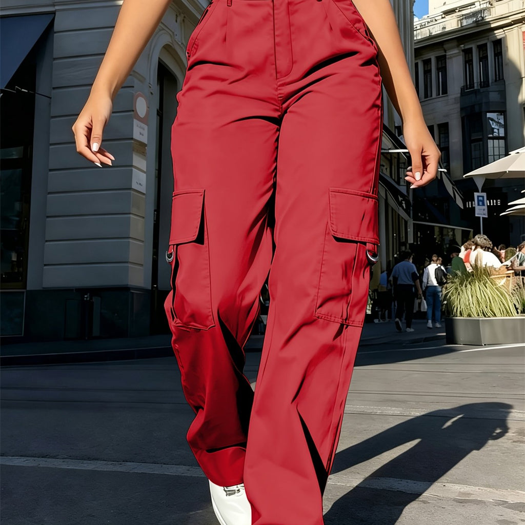 Cargo Pants Women's High Waisted with Pockets - Image 14