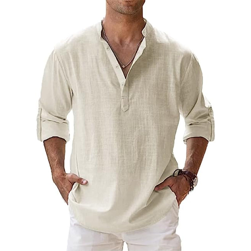 Walter – Short Button-Down Henley Shirt - Image 8