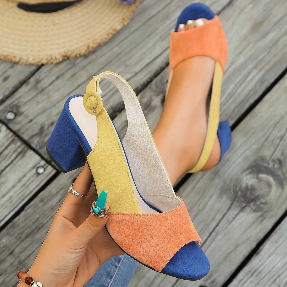 Lea – Women Slingback Block Heels - Image 8